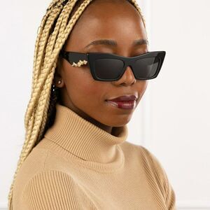 NEW D&G DG4435 501/87 Black Grey Cat Eye Women Sunglasses